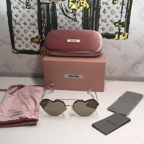New - Miu Miu™ Core Collection MU 62US ZVN1C0 58 - Pale Gold main image 7